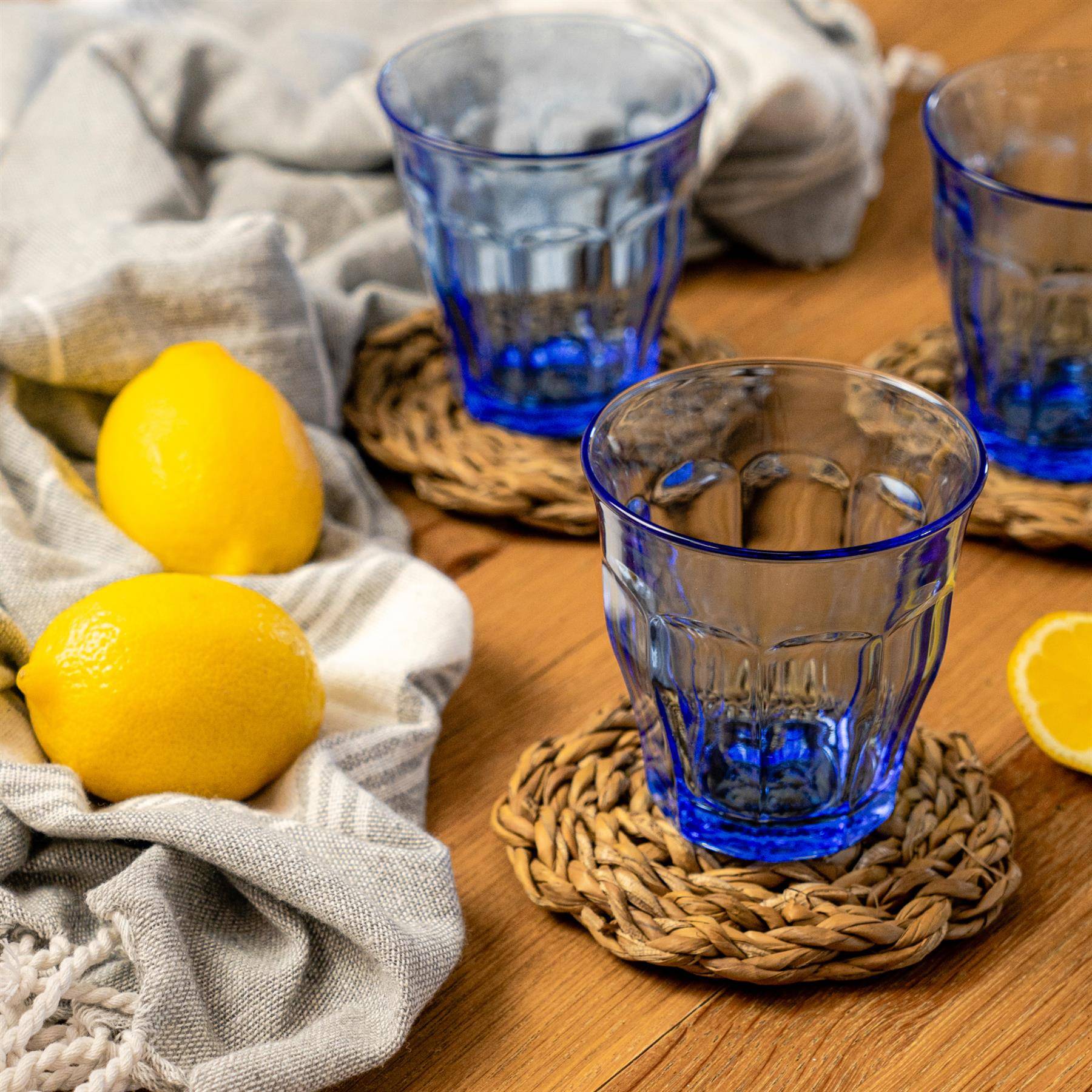 Duralex Picardie 250ml Drinking Glass Tumblers Pack of 12 - Blue - Image 2
