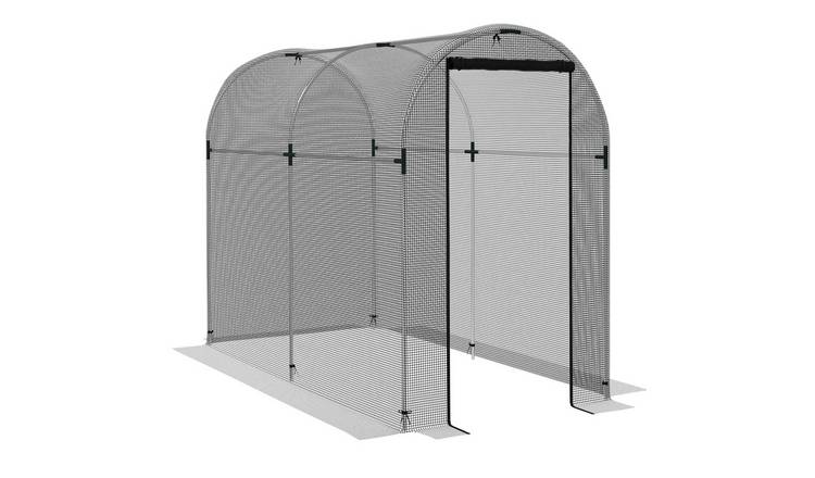 Outsunny Bird Netting Heavy Duty with Zipped Door - Black