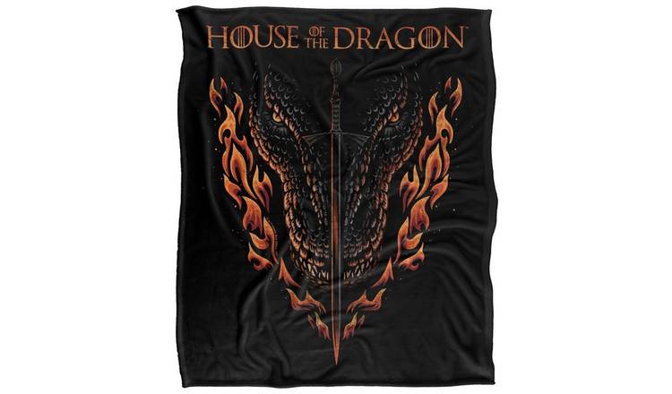 House Of The Dragon Fire, Sword And Dragon Sword Blanket - 147cm x 91cm
