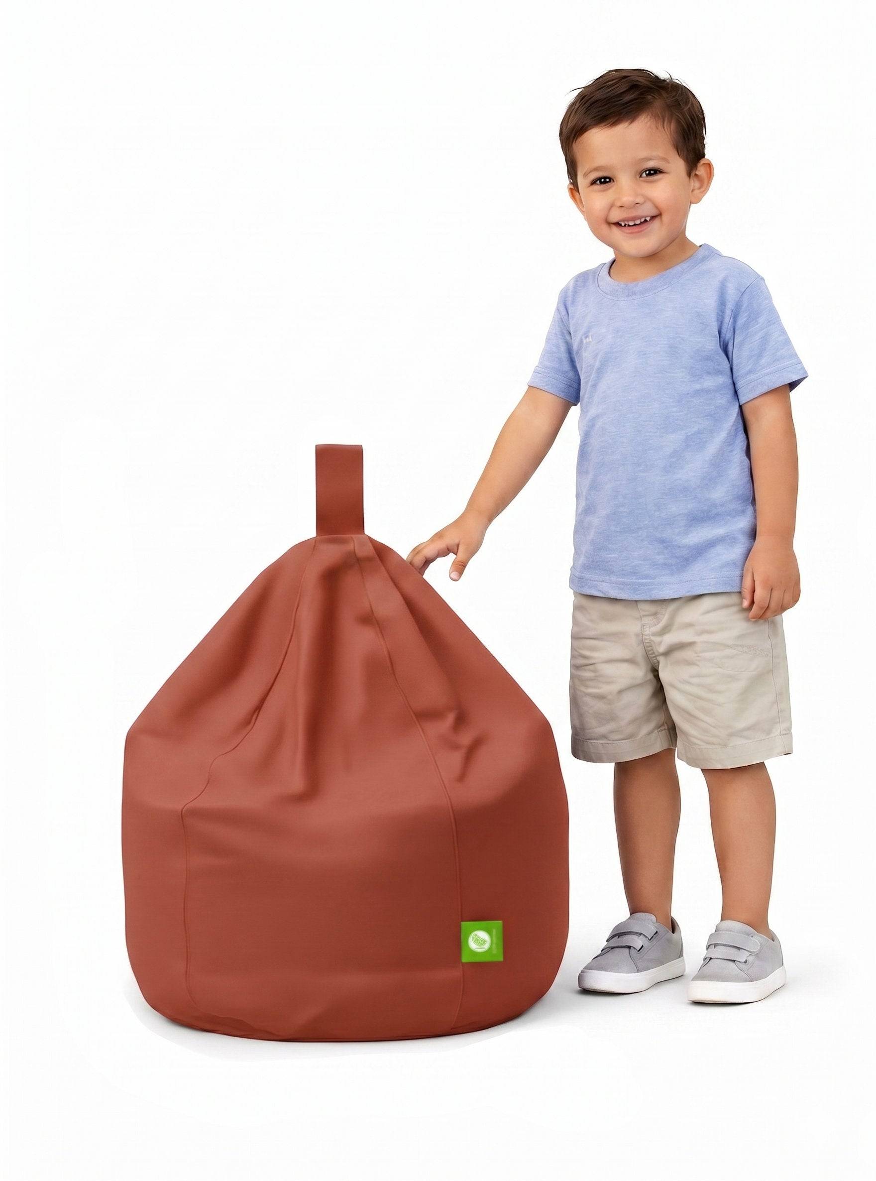 Bean Lazy Cotton Bean Bag Child Size Terracotta - Image 3