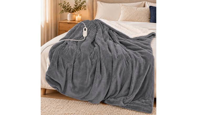 Neo Electric Heated Throw Over Blanket - Grey