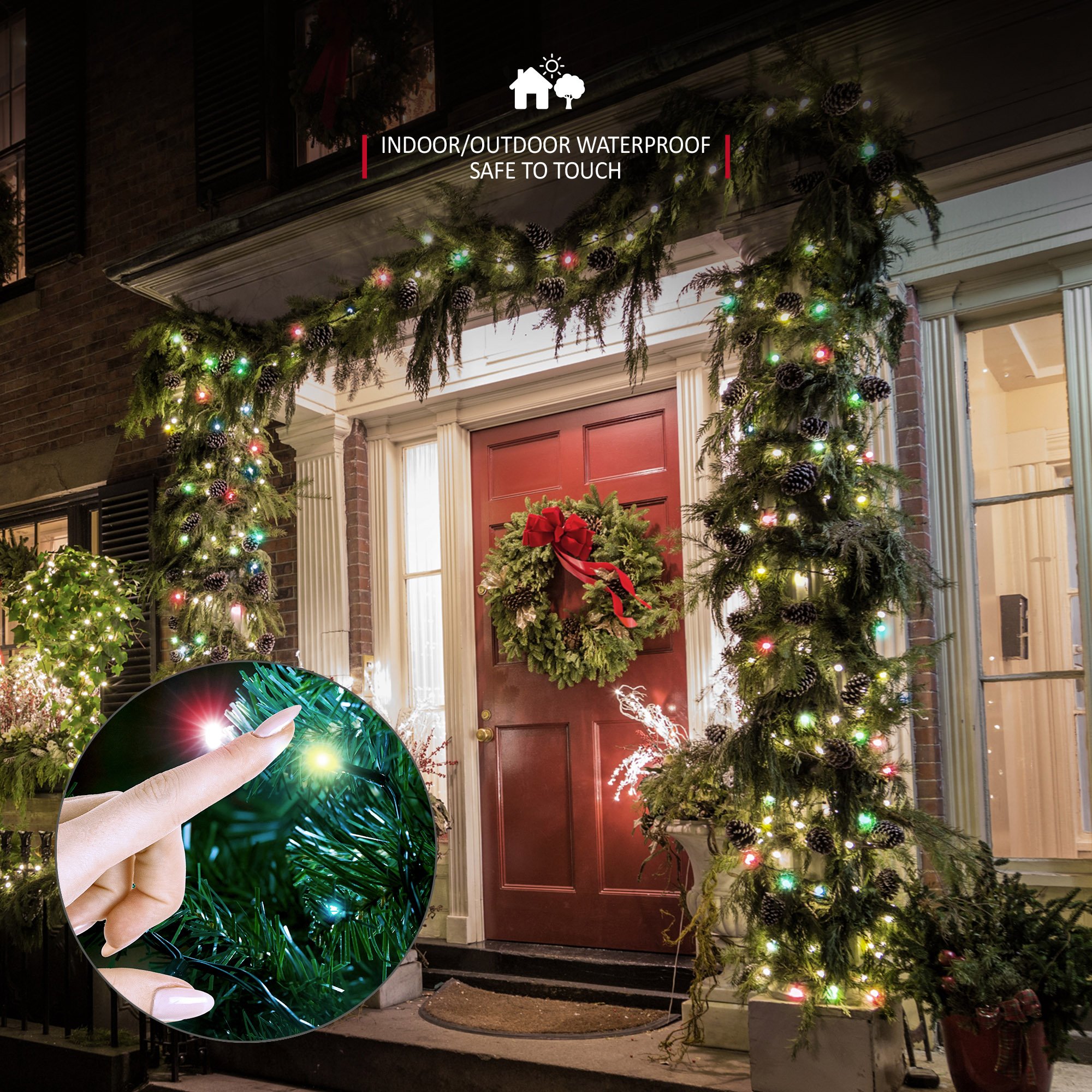 NETTA 200 LED 10m Christmas Fairy String Lights with Timer - Multicolour - Image 4
