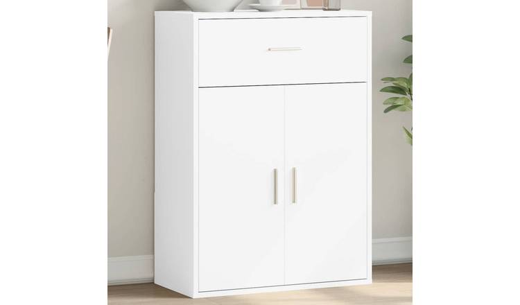 Walplus Engineered Wood Sideboard - White - 60 x 30 x 84 cm