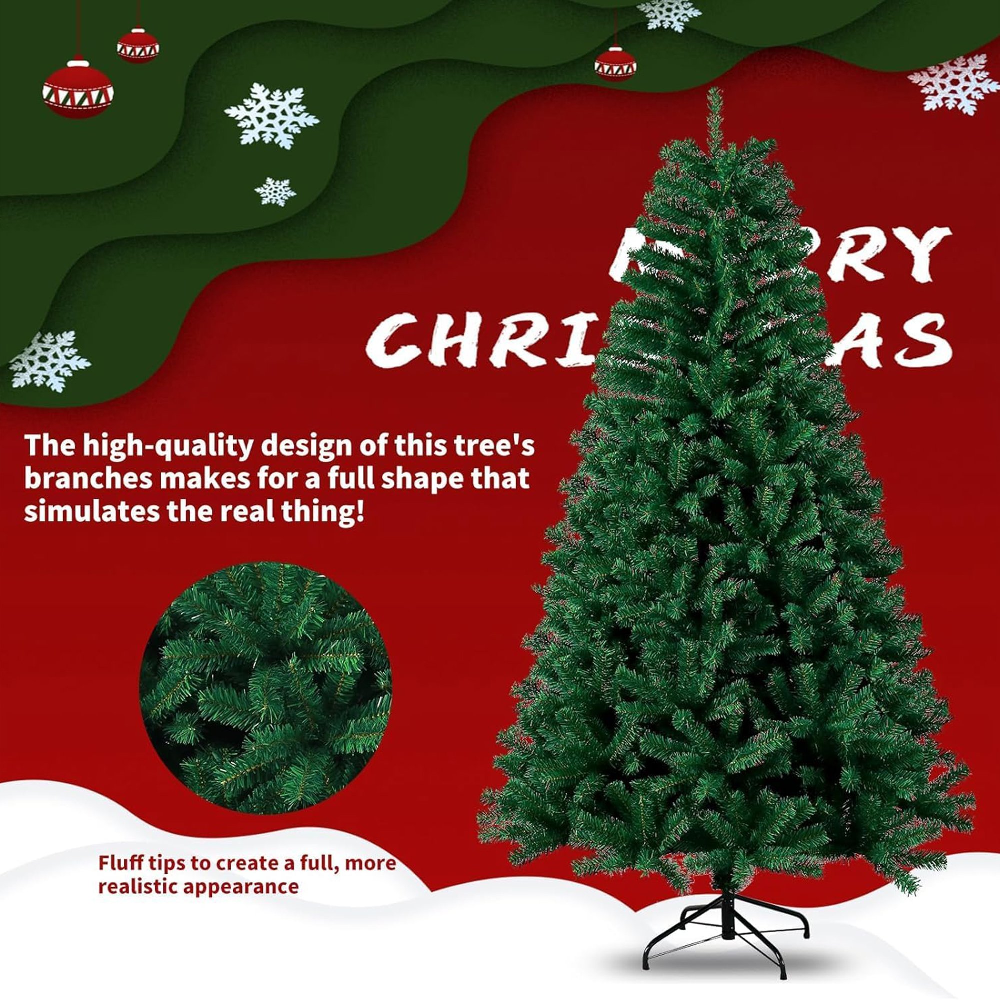 My Christmas 5ft Artificial Green Christmas Tree with 600 Tips - Green - Image 2