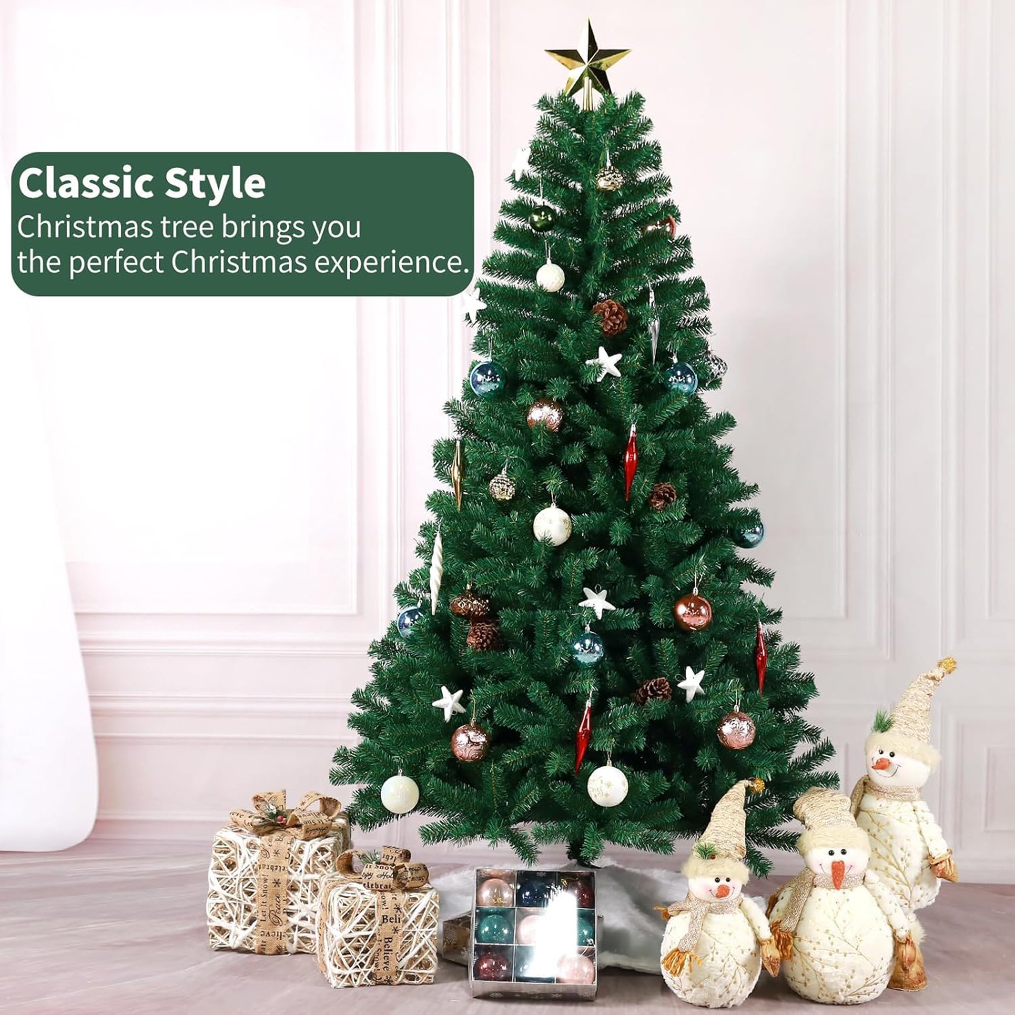 My Christmas 5ft Artificial Green Christmas Tree with 600 Tips - Green - Image 3