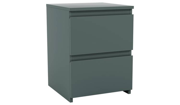 Vida Designs Denver 2 Drawer Bedside Chest - Green