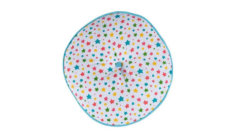 Homescapes Stars & Blue Stripes Round Floor Cushion - Multi