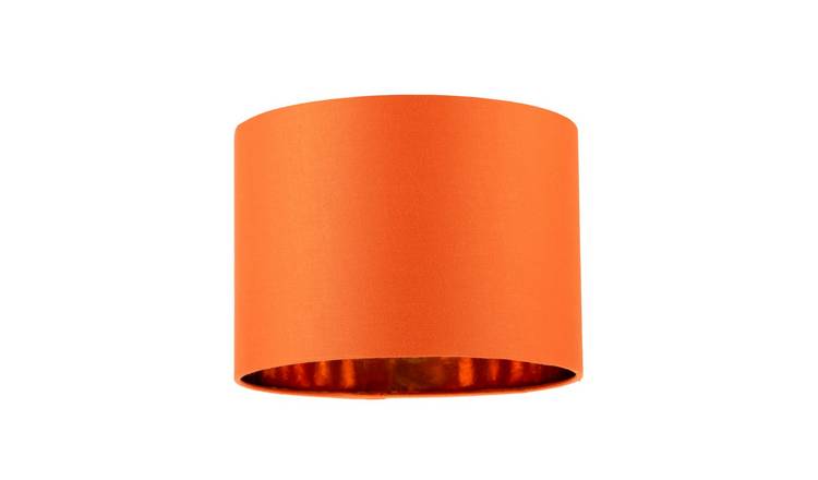 Happy Homewares Orange Cotton Table Base or Pendant Lampshade - 25cm