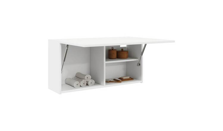 Walplus Engineered Wood Bathroom Wall Cabinet - White - 80 x 25 x 40 cm