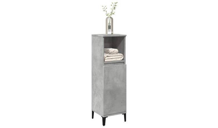Walplus Engineered Wood Bathroom Cabinet - Concrete Grey - 30 x 30 x 100 cm