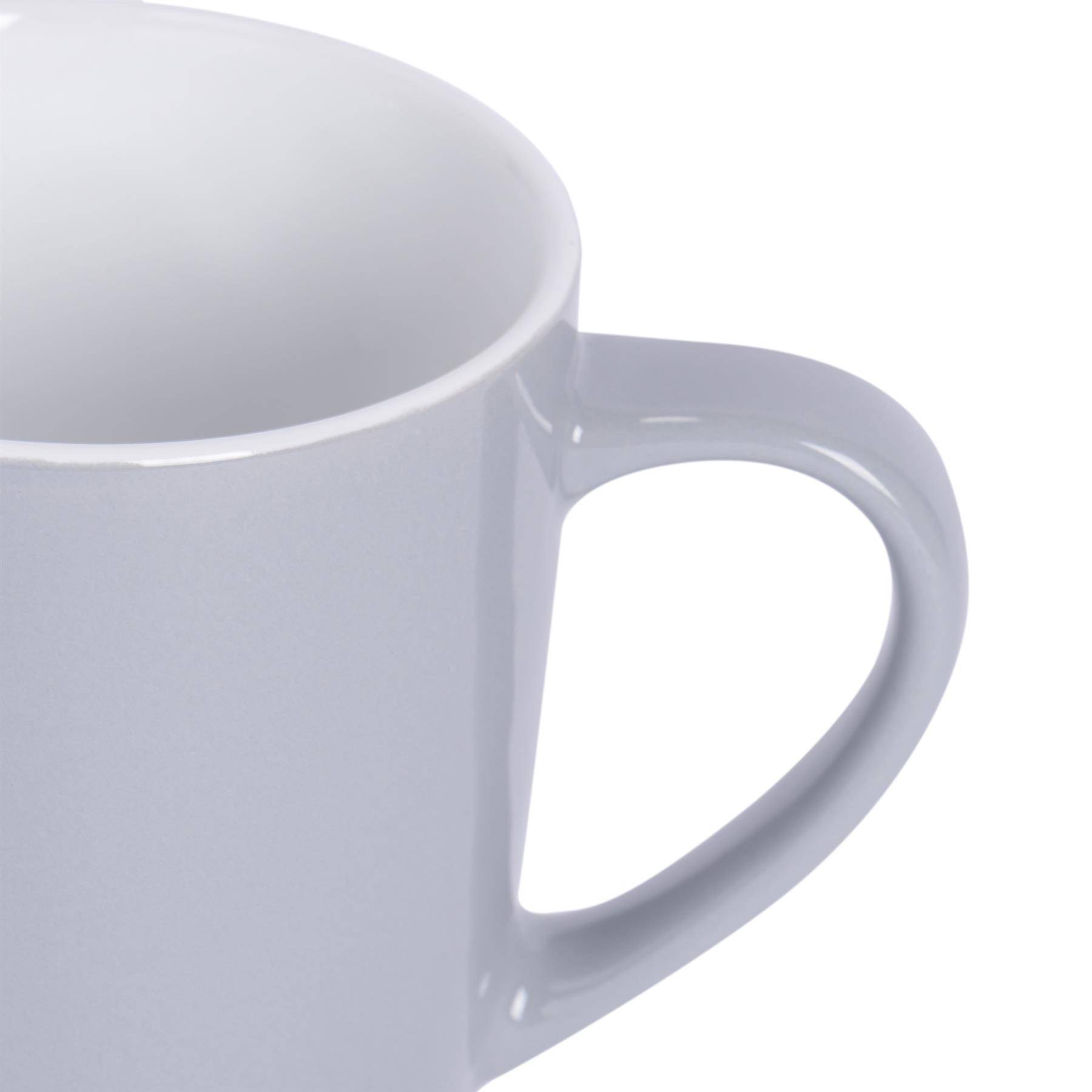 Argon Tableware Coloured 350ml Coffee Mugs Pack of 2 - Grey - Image 4