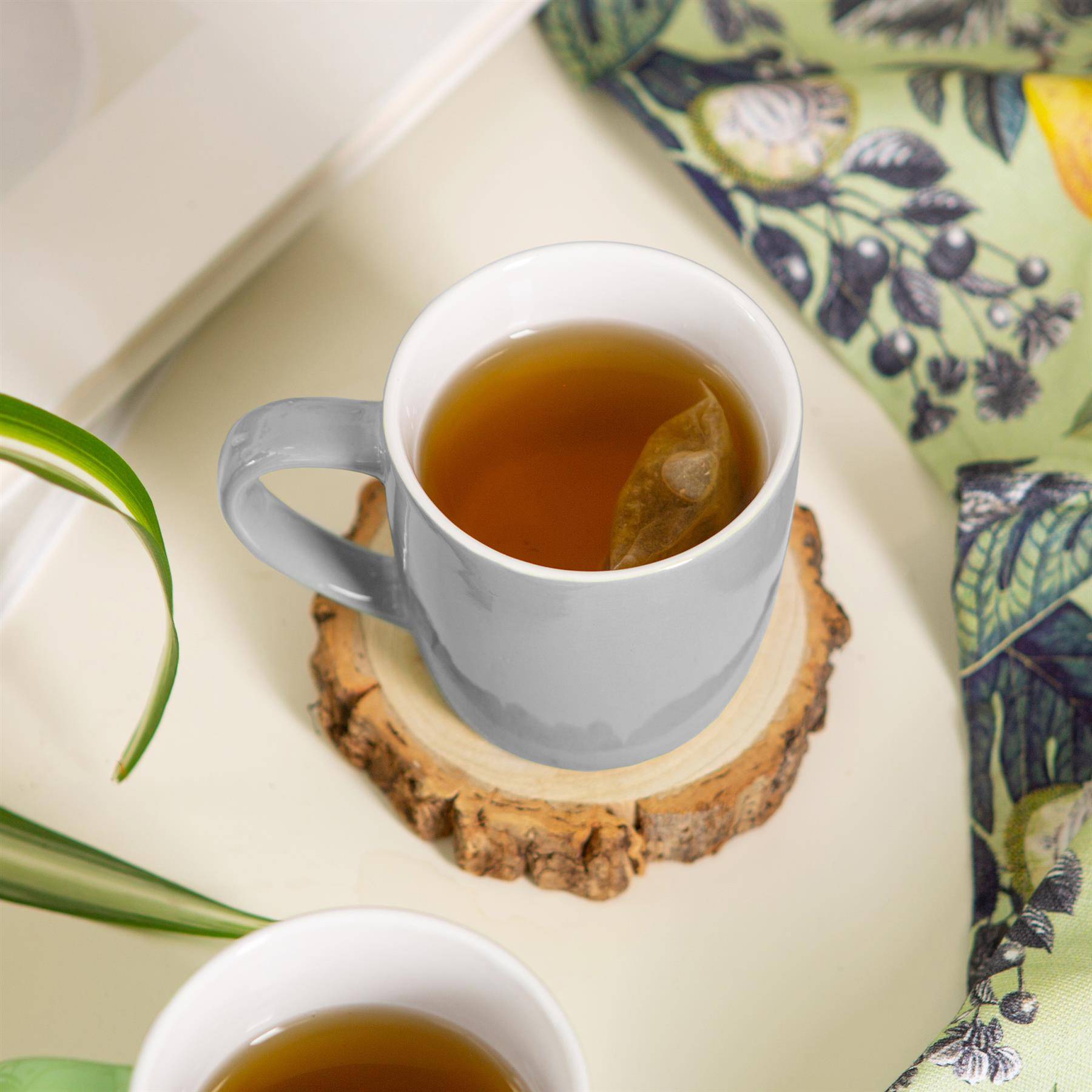 Argon Tableware Coloured 350ml Coffee Mugs Pack of 2 - Grey - Image 6