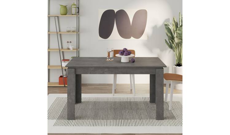 Decortie Tolmen Wood-Effect Extendable Dining Table - Grey