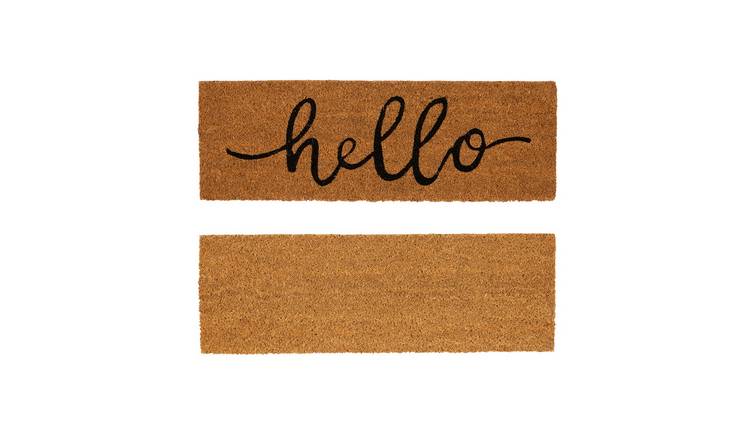 Nicola Spring Coir Step Mats - Hello - Pack of 2