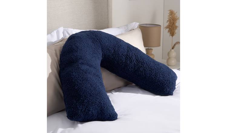 OHS Teddy Fleece V Pillow - Navy