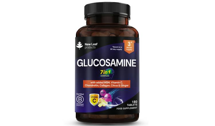 New Leaf Glucosamine 7In1 Complex+ MSM Chondroitin Collagen Ginger - 120 Tablets