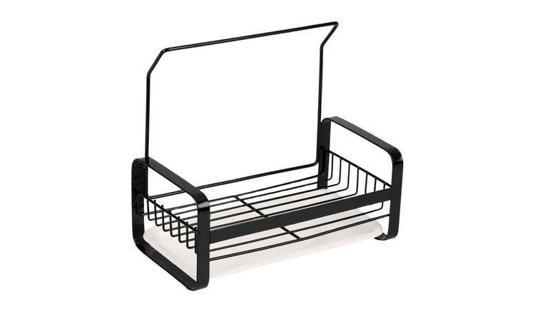 Top 3 Large Kitchen Sink Organiser with Drying Rack - Black