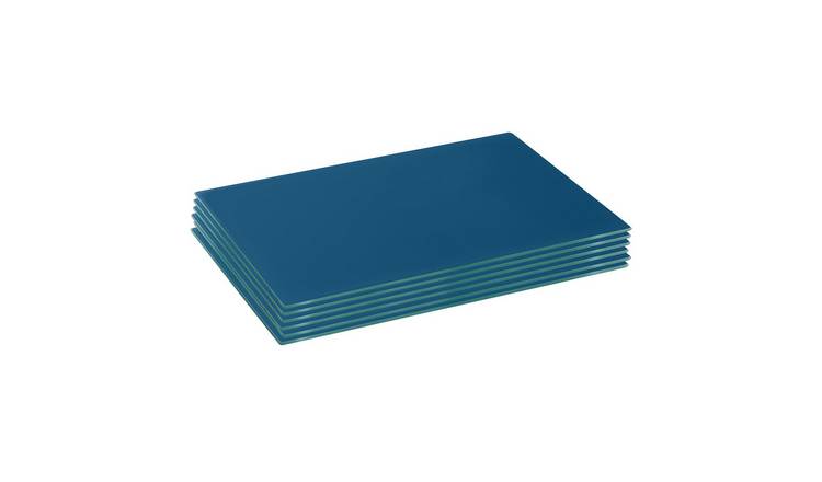 Harbour Housewares Hague Blue Glass Placemats - Set of 6 - 40 x 30cm