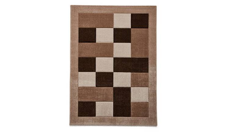 Mega Flooring Beige Modern Bordered Rug - 160 x 220cm