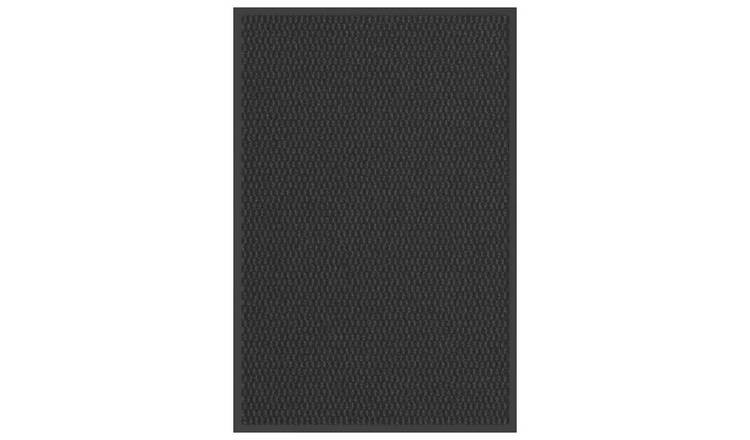 Walplus Polypropylene Patterned Doormat - Black - 60 x 90 cm