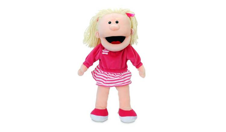 Fiesta Crafts Girl Moving Mouth Hand Puppet - 18 Months +