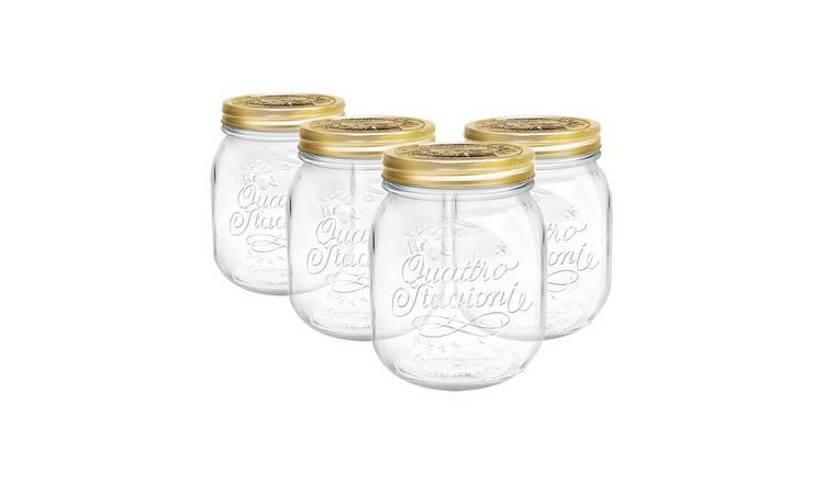 Bormioli Rocco Quattro Stagioni Glass Preserving Jars - Set of 4