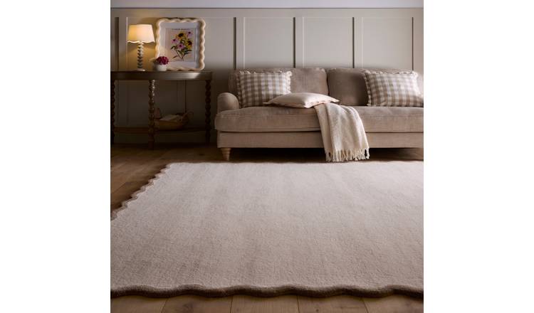 Mega Flooring Brown Modern Bordered Rug - 120 x 170cm