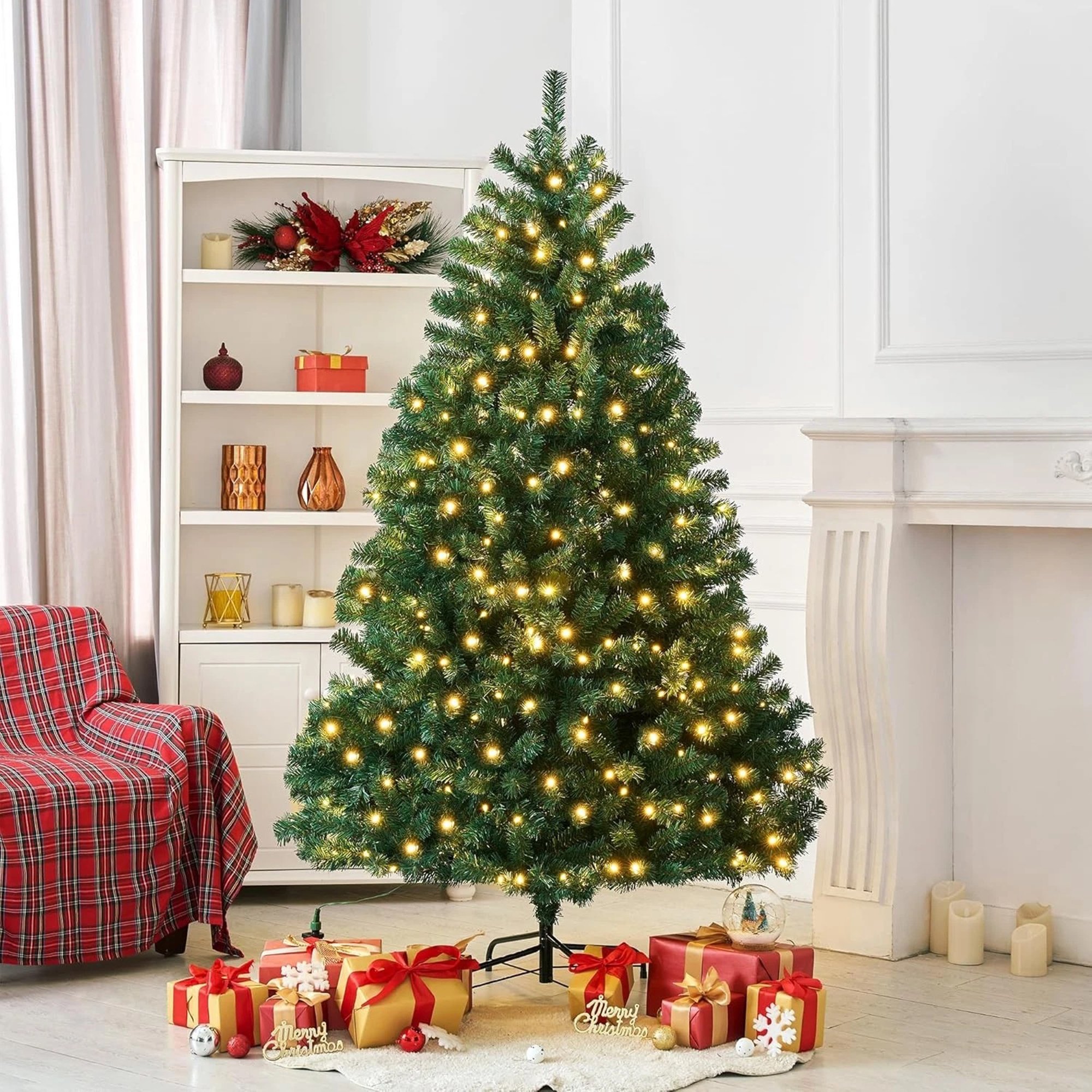 My Christmas 5ft Pre-Lit Artificial Christmas Tree with 180 LED Lights - Green - Image 2