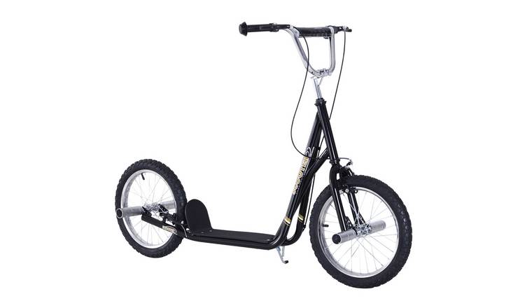 HOMCOM 5 Years Plus 16 Inch Adjustable Dual Brake Stunt Scooter – Black