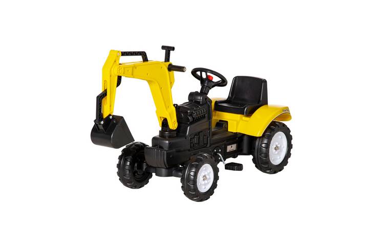 HOMCOM 3-6 Years No Power Truck Pedal Ride On Digger – Yellow