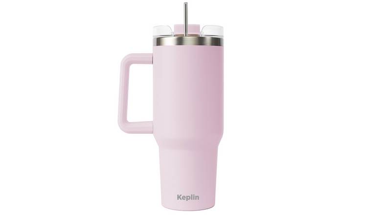 Keplin Insulated Stainless Steel Tumbler With Handle - 40oz - Cream Pink
