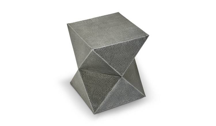 Orsina Rabia Side Table and Stool – Antique Zinc