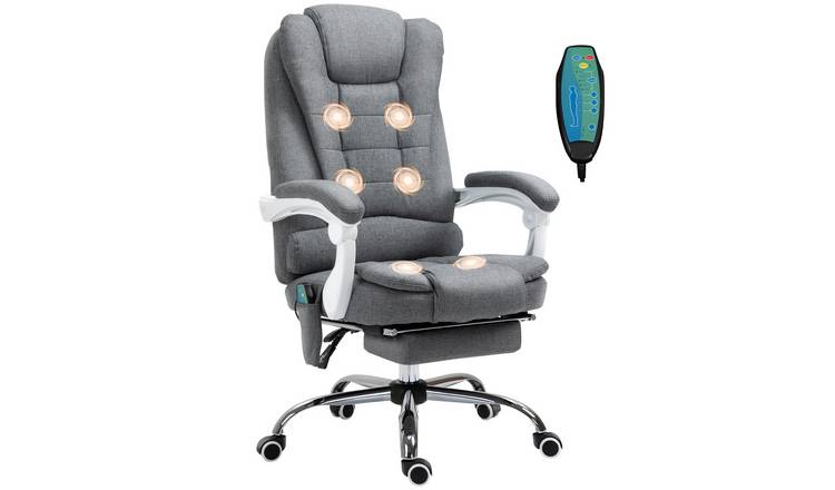 Vinsetto 6 Point Ergonomic Massage Office Chair - Grey