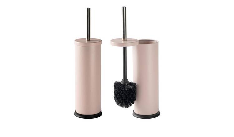 Harbour Housewares Round Toilet Brushes - Matt Pink - Pack of 2