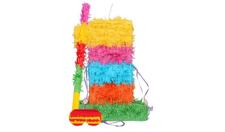 Fax Potato Number 1 Cardboard Pinata Set with Stick and Blindfold - Multi
