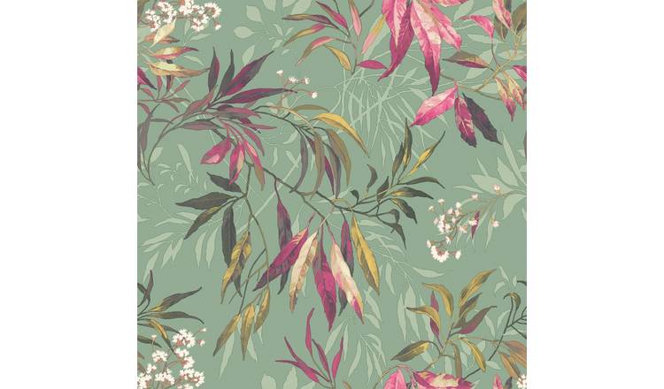 Belgravia Kanata Leaf Wallpaper - Sage Green