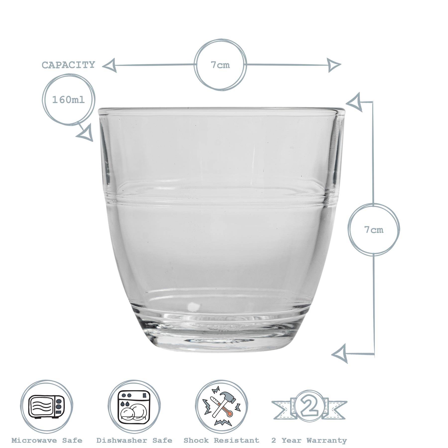 Duralex Gigogne 160ml Drinking Glass Tumblers - Pack of 12 - Image 3