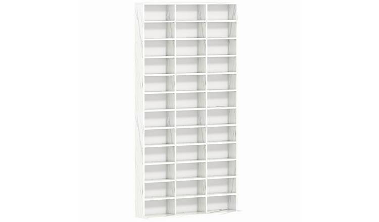 HOMCOM Wooden Storage Shelf with Adjustable Shelves - Marble