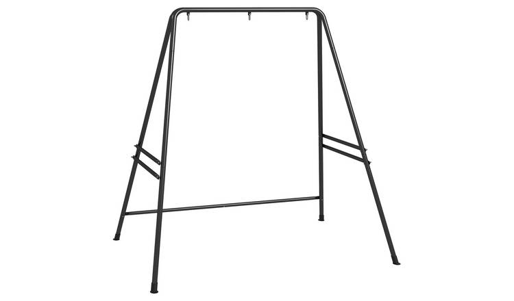 Outsunny Metal Indoor Outdoor Hammock Chair Stand - Black