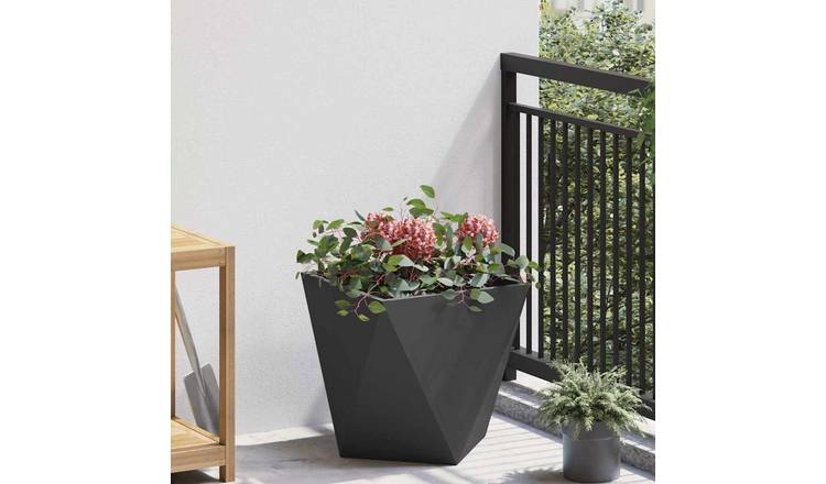 Walplus Steel Garden Planter - Black V3 - 40 x 40 x 40 cm