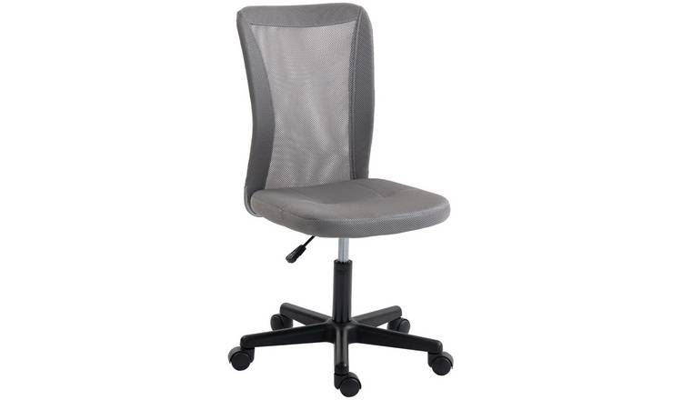 Vinsetto Ergonomic Armless Swivel Computer Desk Chair - Grey