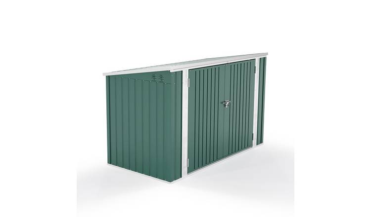 Living and Home Steel Wheelie Bin Storage Shed - 210W x 105D x 130H cm