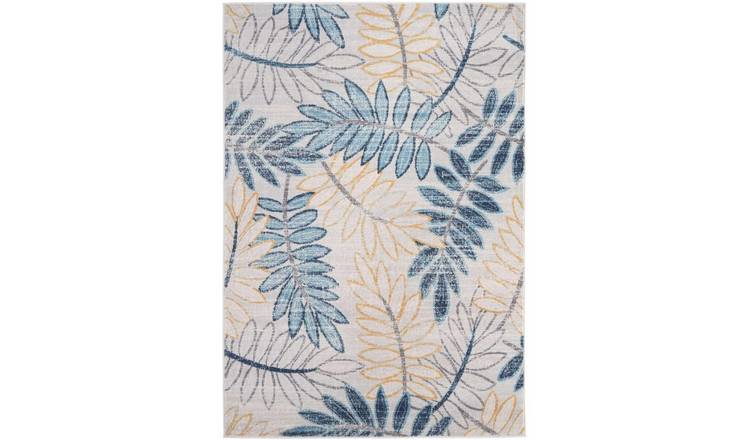 The Rugs Multicoloured Marrakech Leaf Rug - 80 x 150cm