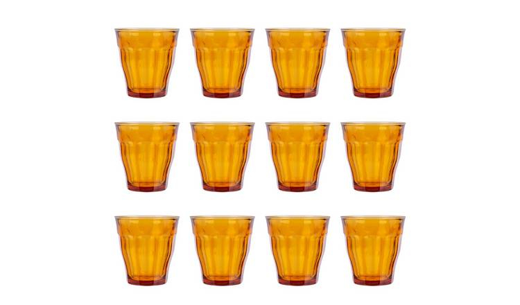 Duralex Picardie 250ml Drinking Glass Tumblers Pack of 12 - Yellow