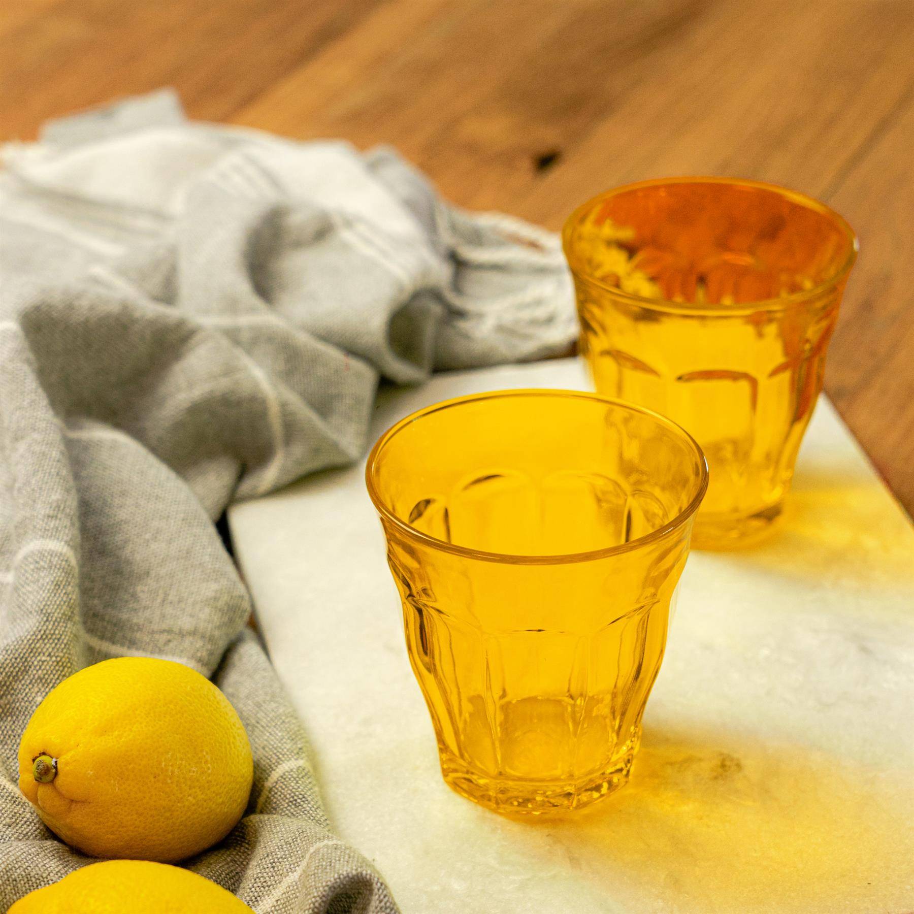 Duralex Picardie 250ml Drinking Glass Tumblers Pack of 12 - Yellow - Image 5