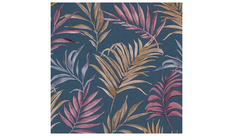 AS Creation Botanical Textured Wallpaper - Blue &