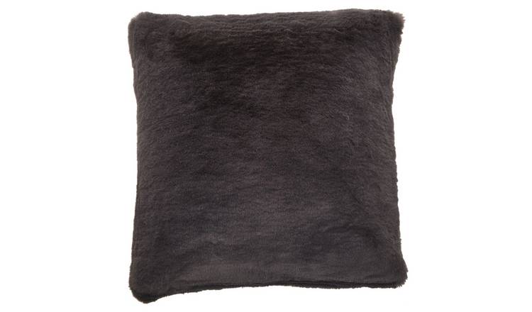 Orsina Bosie Lamina Faux Fur Square Cushion – Grey