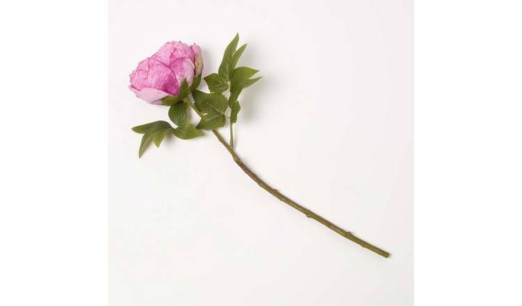 Homescapes Handcrafted Artificial Peony Flower Stem - Pink