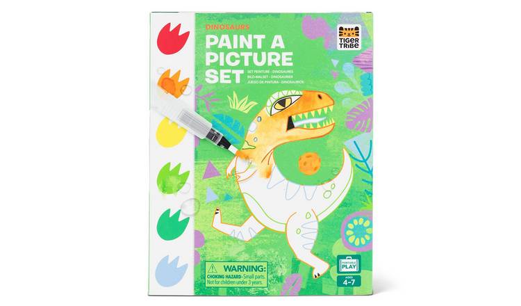 Tiger Tribe Paint-A-Picture Set Dinosaurs - 4 Years +