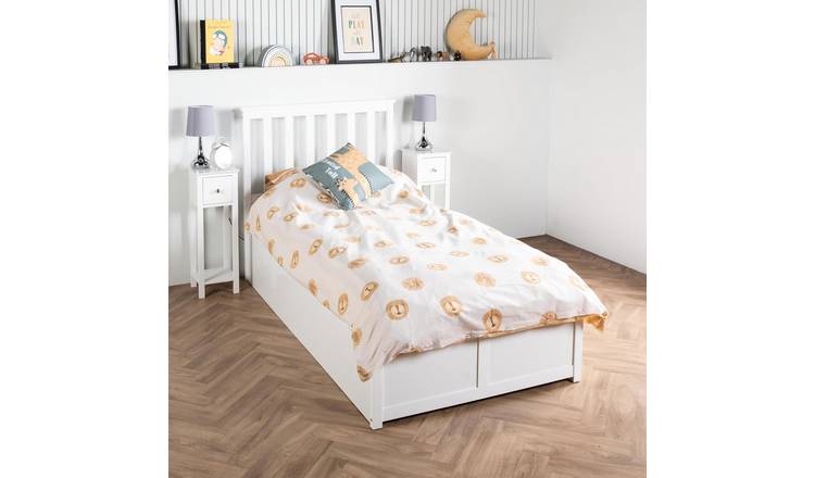 Home Treats Single 3ft Wooden Ottoman Bed Frame - White